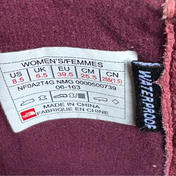 The North Face | Waterproof Bridgeton Gray Leather Wedge Heel Ankle Boots Sz 8.5 - Picture 8 of 9